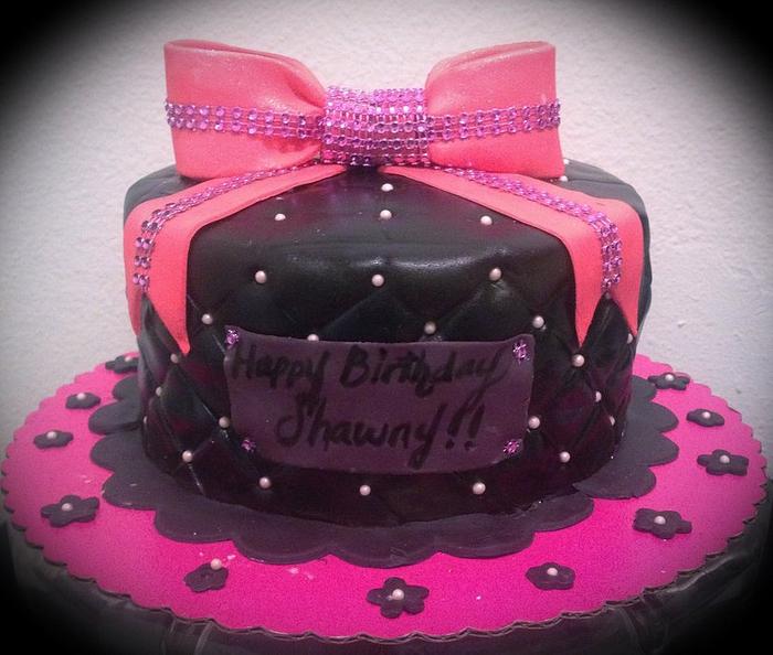 Hot pink cake 