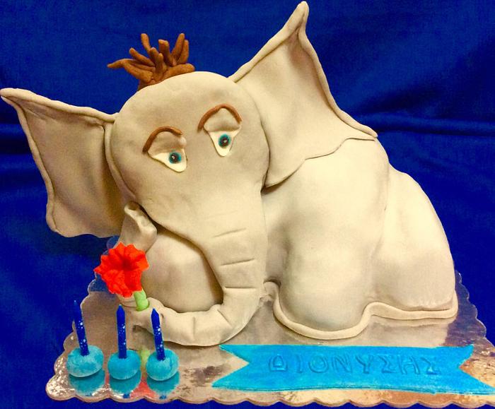 "Horton" elephant cake