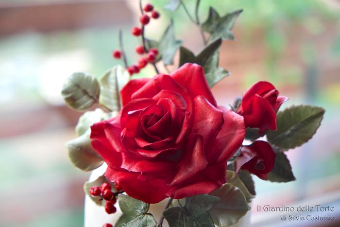 Red Rose bouquet for Christmas