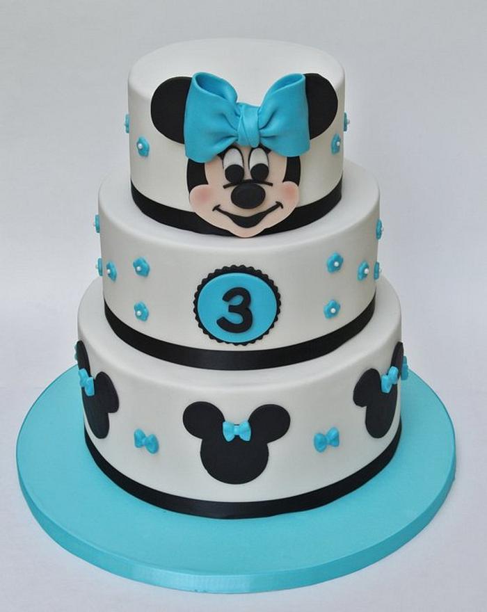 Blue Minnie Mouse Cake