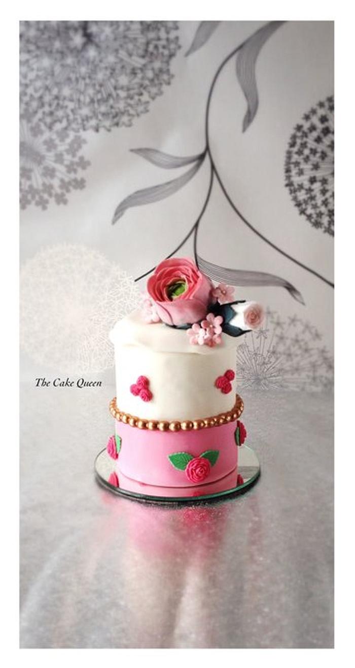 Mini floral wedding cake