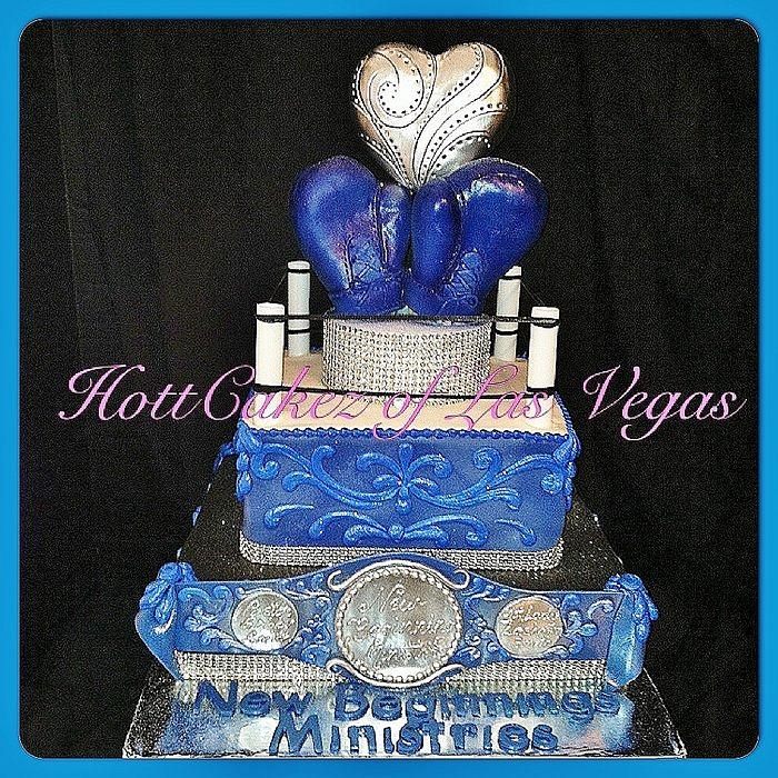 "Heart of the fighter" themed cake creation