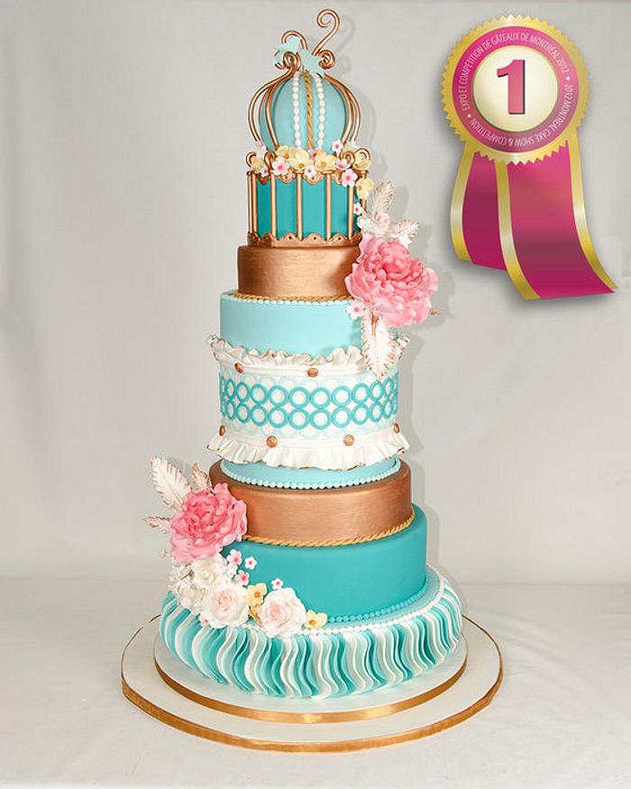 the no.1 wedding cake in the Montreal cakeshow 2012