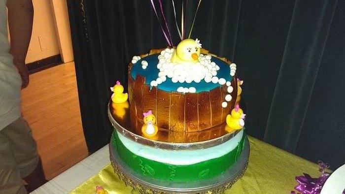 duck Diva Baby Shower cake