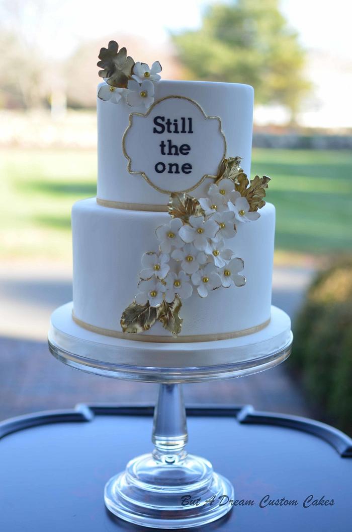 Simple 50th Wedding Anniversary Cake - Eve's Cakes