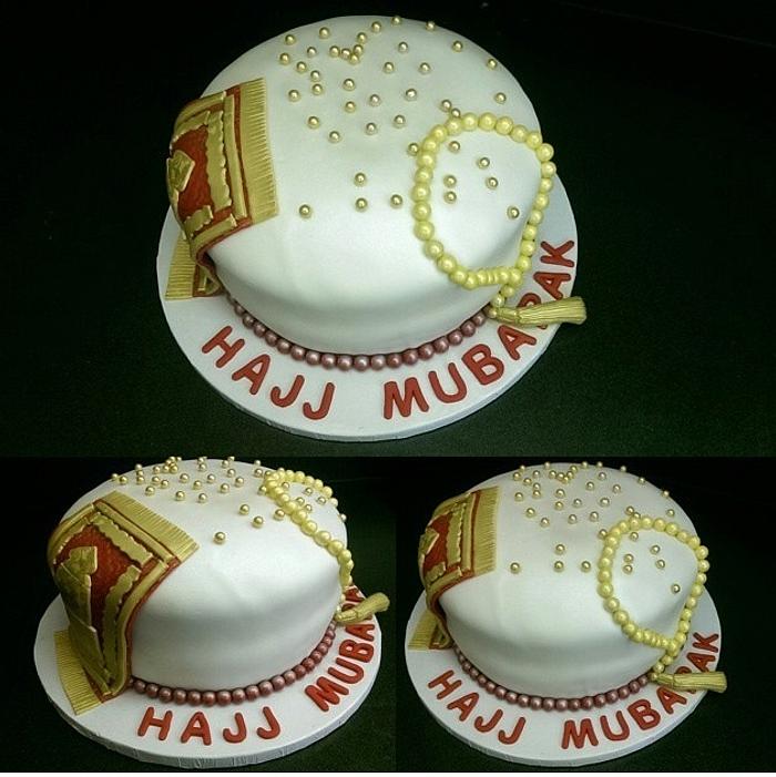 vegan and gluten-free Hajj Mubarak cake