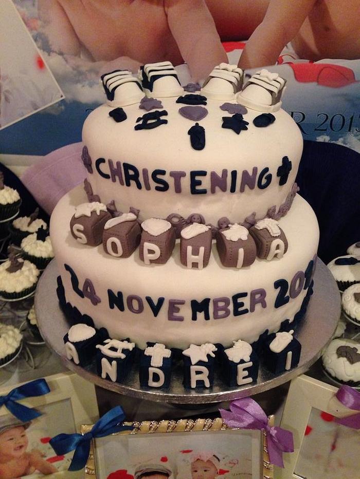 Twin's Christening Cake