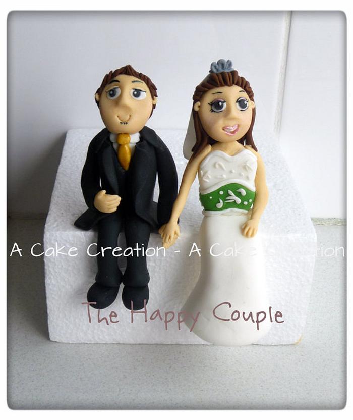 the happy couple wedding cake toppers