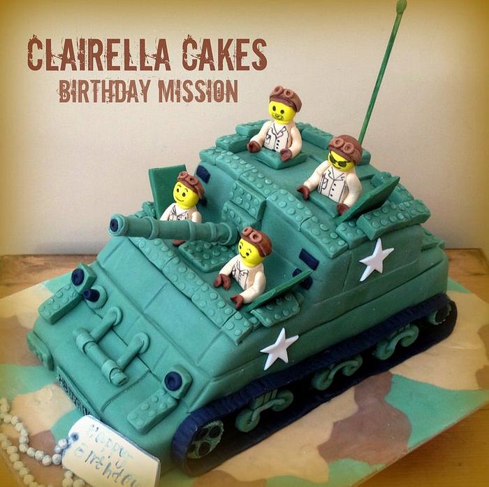 Army Lego Tank Cake