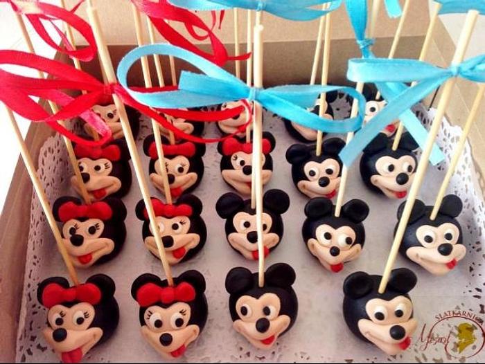 Mickey&Minnie lollypops