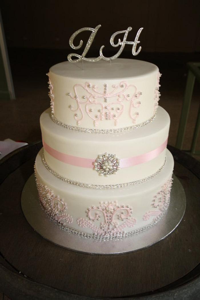 Bejeweled Wedding Cake