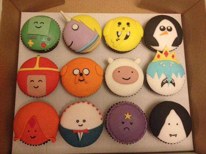 Adventure Time cake and cupcakes