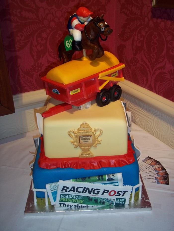 Horse trainer AND trailer builder- only one man can have a cake like this...