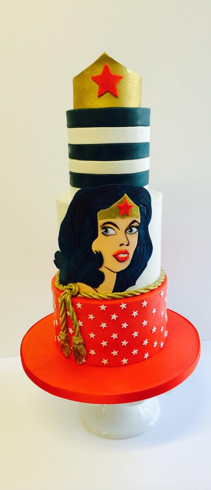 Pop Art Wonder Woman Cake