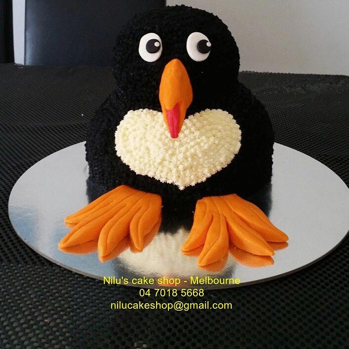 Fondant Penguin, Penguin Cake Topper, Penguin Cake Decorations, handmade  edible penguin birthday cake