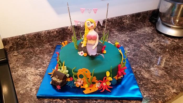 Mermaid Bon Voyage Cake