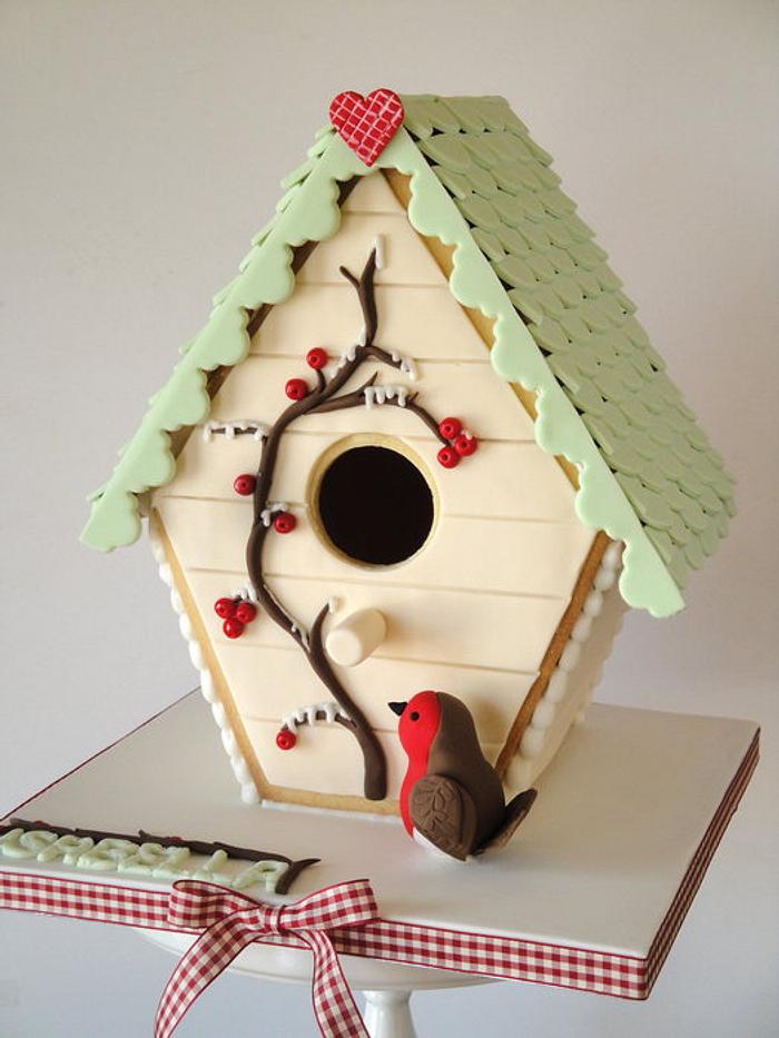 Winter Bird House Cookie