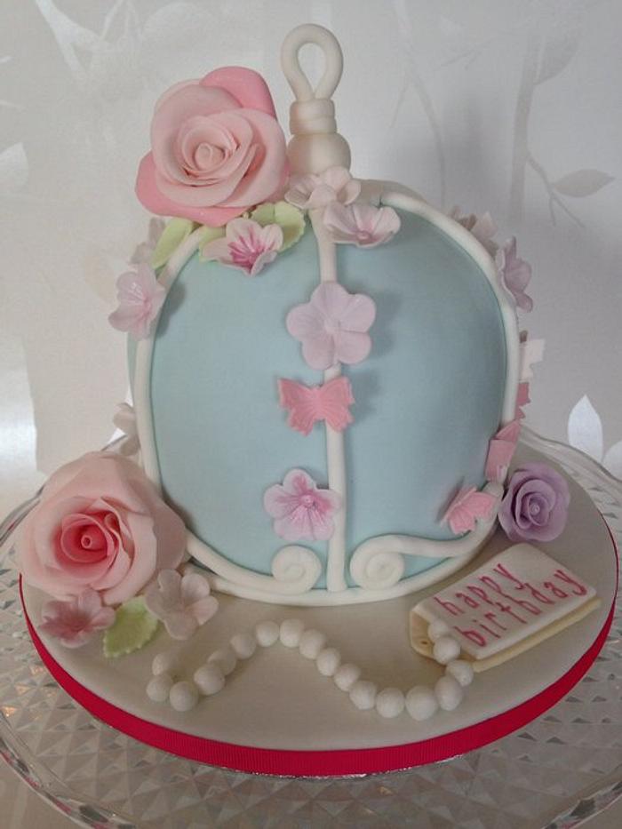 Birdcage Birthday Cake
