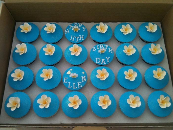 Girls birthday cupcakes