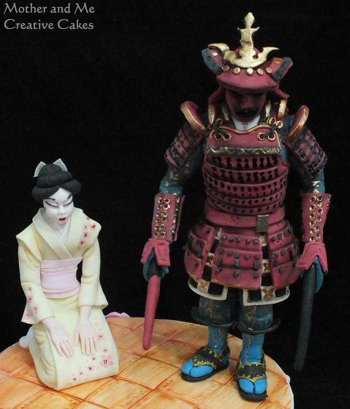 Samurai Warrior and Geisha Cake