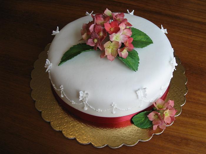  Hydrangea cake