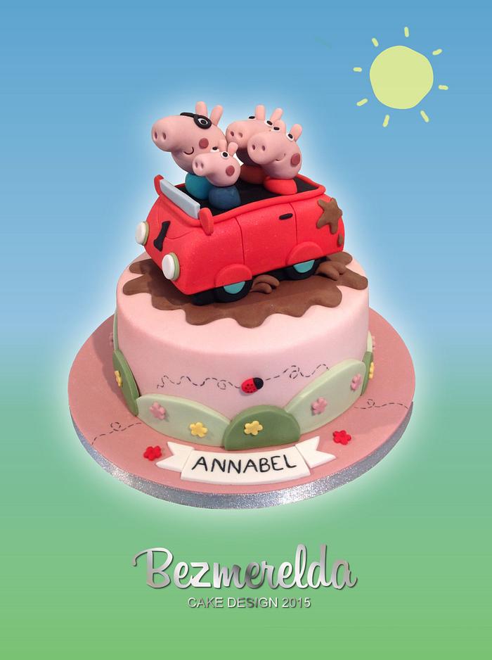 Peppa Pig Car Cake