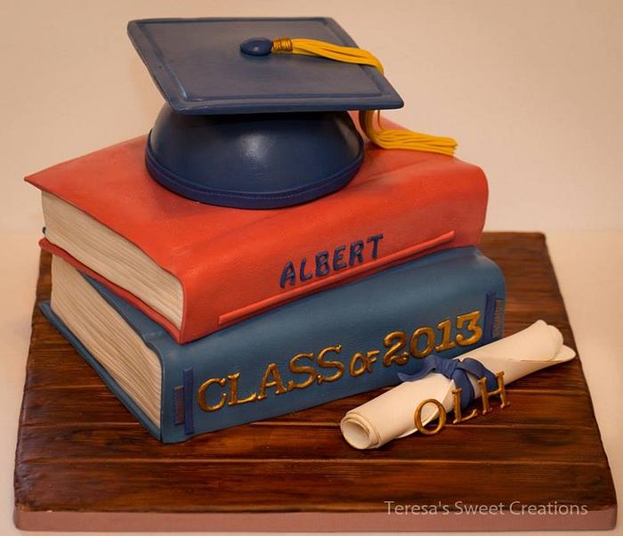 life size -graduation cake ...all edible and handmade by me:)
