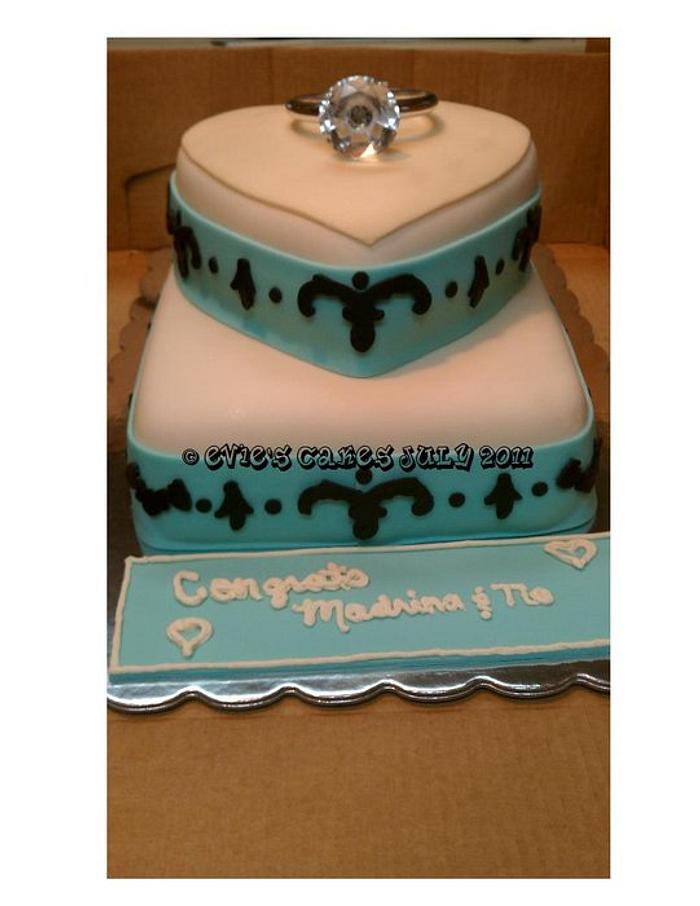 Surprise Engagement Cake