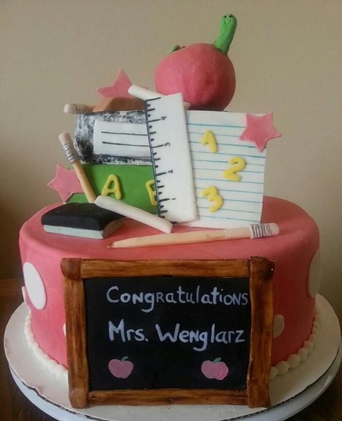Teacher grad cake