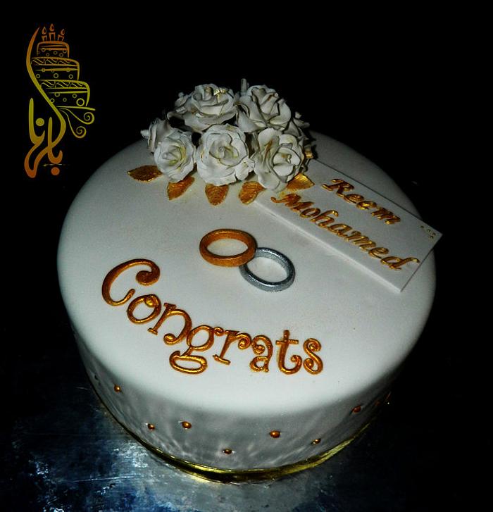 Elegant Engagement cake