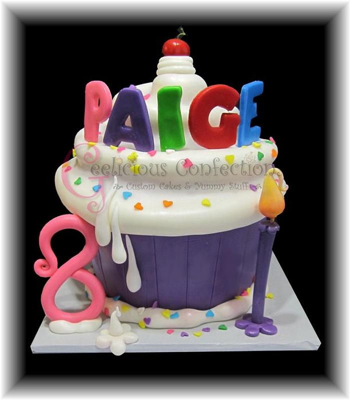 Giant Whimsical Cupcake Cake 