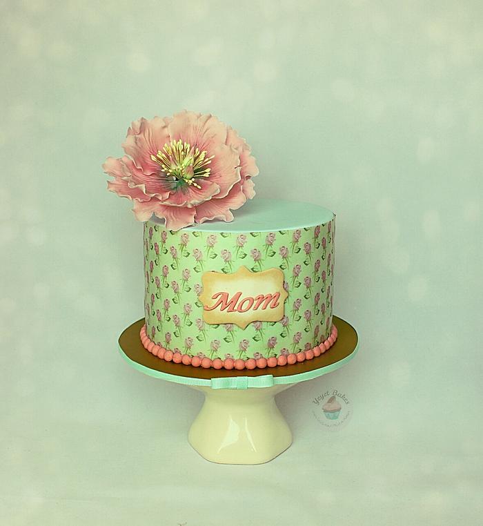 Vintage inspired Mother's Day cake