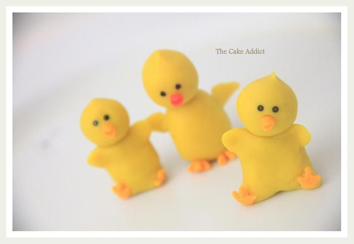 Easter Chicks - Decorated Cake by Sreeja -The Cake Addict - CakesDecor