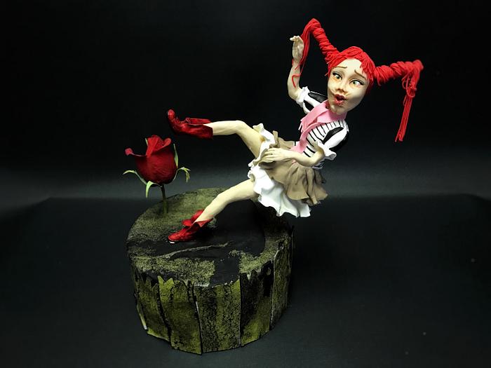 Falling Girl Sugarpaste Figurine