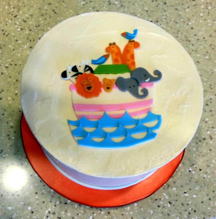 Baby Shower cake - Noah's Ark.  