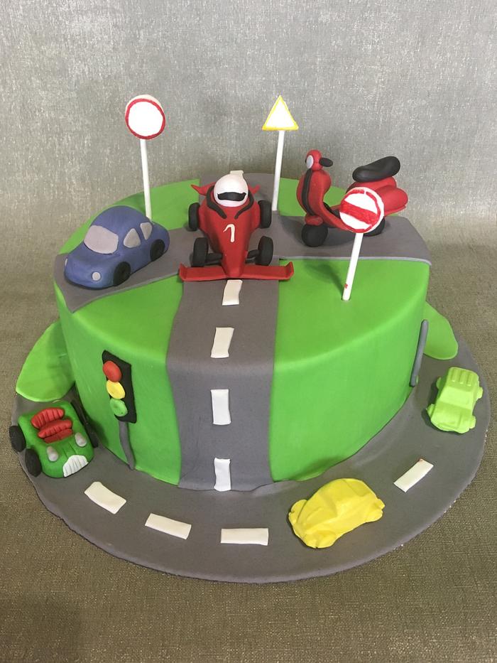 Cake with cars