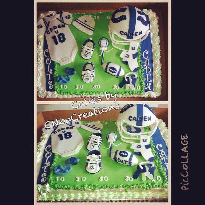 Baby Colts baby shower Cake