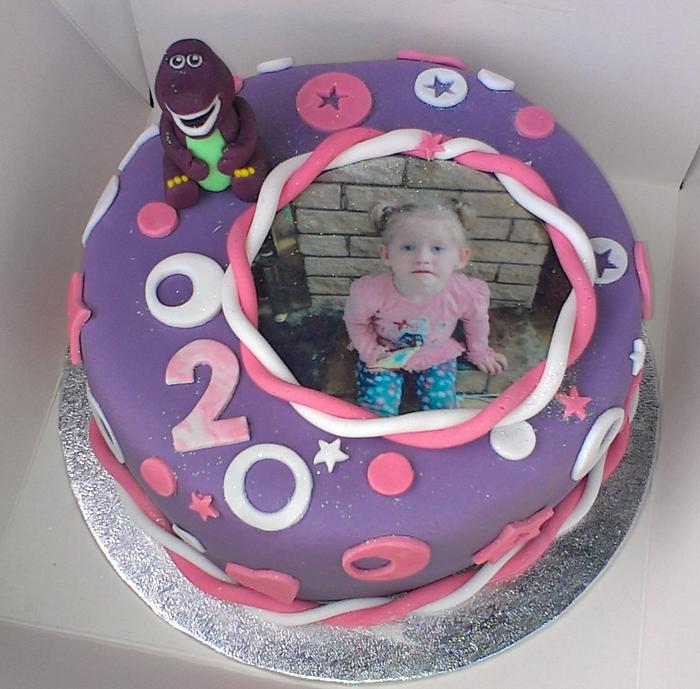 Barney the dinosaur Cake 