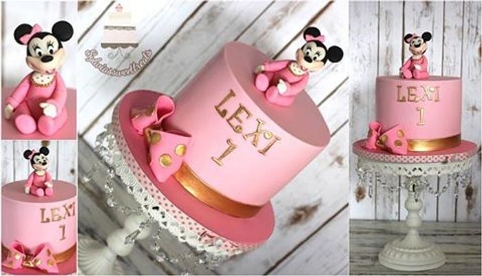 Minnie mouse cake for 1st birthday