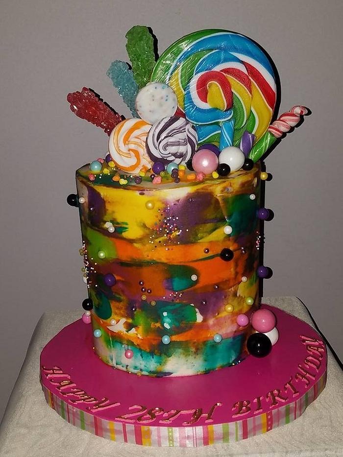 Abstract Candy Cake - Decorated Cake by Jacevedo - CakesDecor