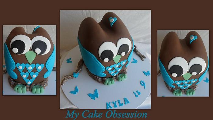 3D Owl cake