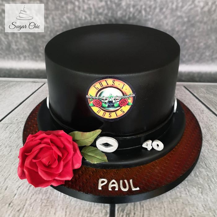 x Guns N' Roses Top Hat Cake x