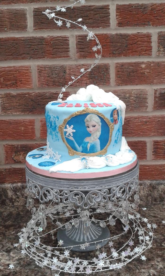 Elsa's hair - Frozen cake