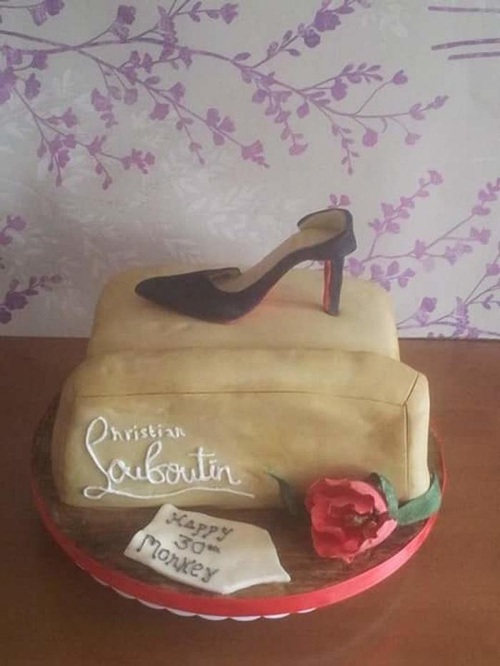 Christian Louboutin Shoe Box 30th Cake 