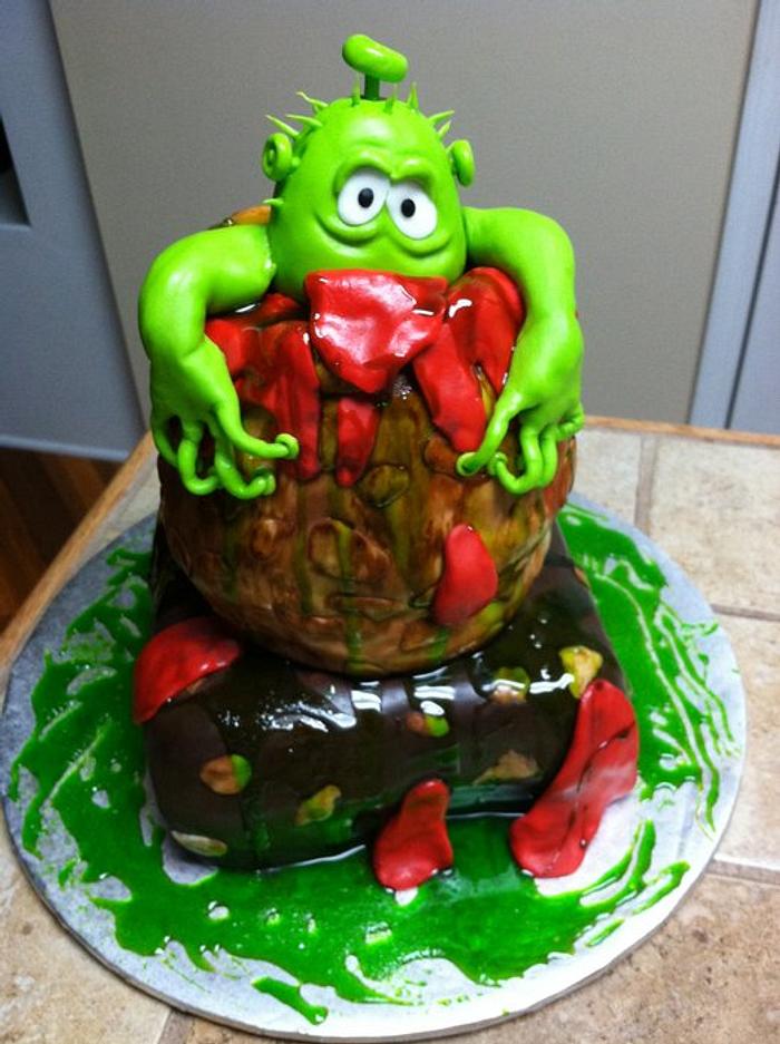 An alien cake