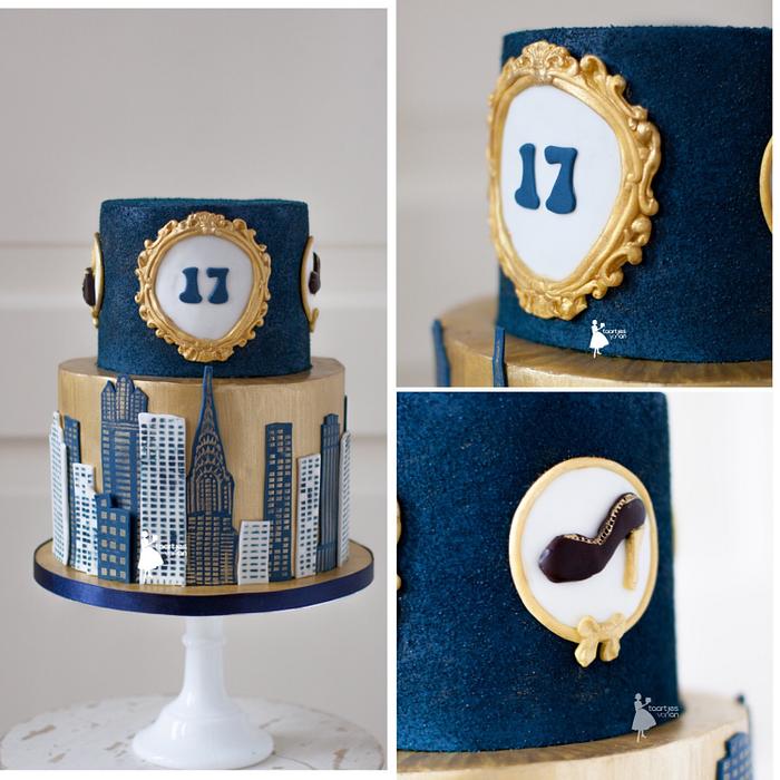 Chique sweet 17 cake