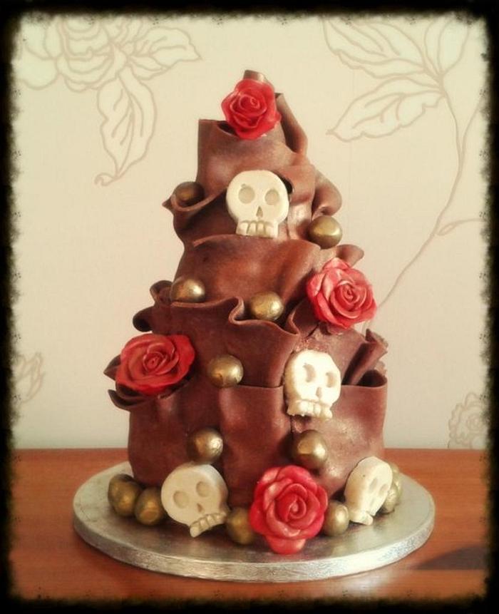 Skulls and Roses Chocolate Wrap