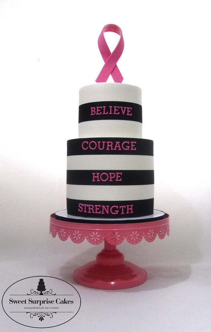 Pink Ribbon Girls Day In Cake