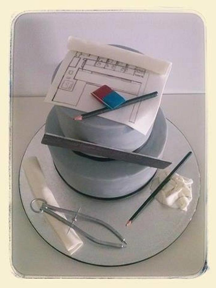 Architects themed cake