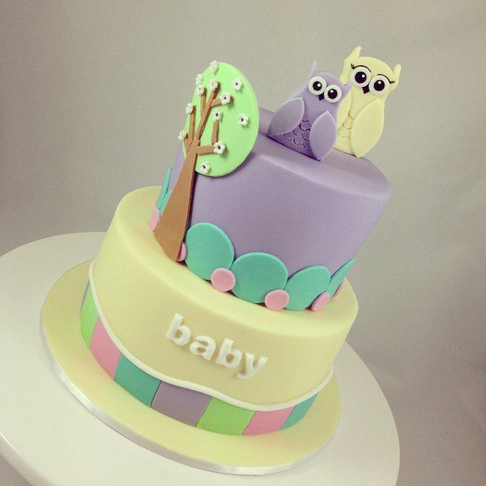 Babyshower Owl Cake